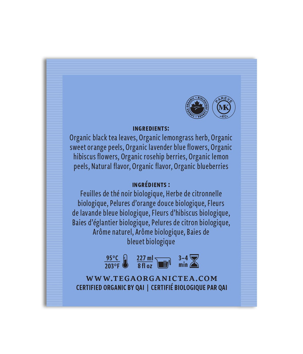 Blueberry Lavender Organic Black Tea | 100 Tea Bags