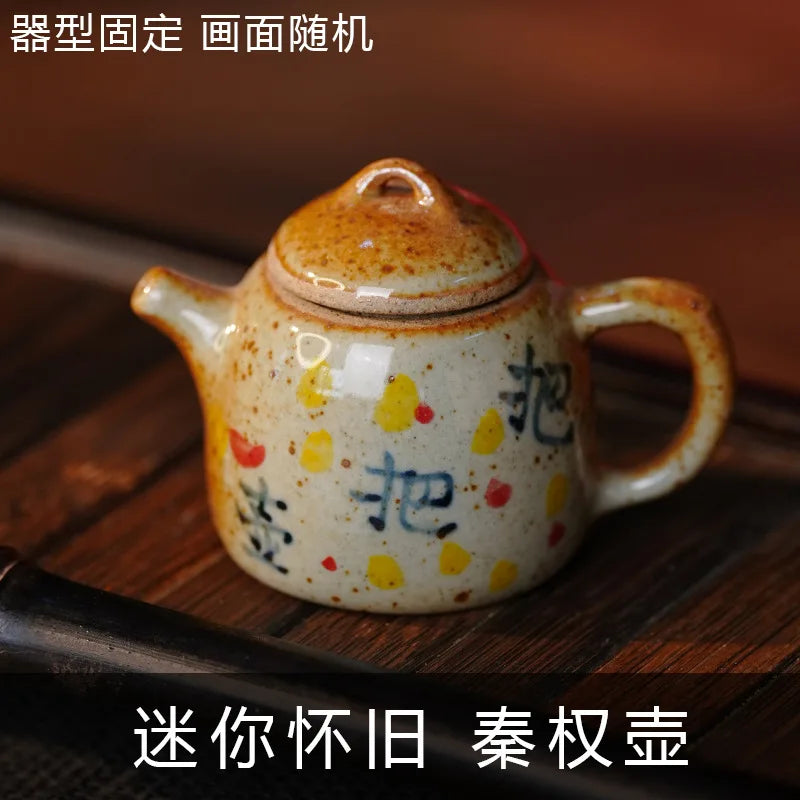 Hand-Painted Ceramic Teapot