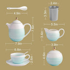Blue Nature Tea Set (16Pc)