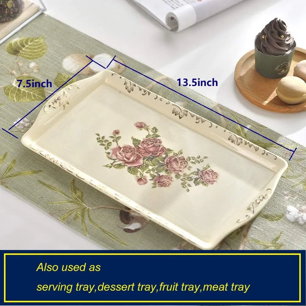 Vintage Rose Tea Set (4Pc)