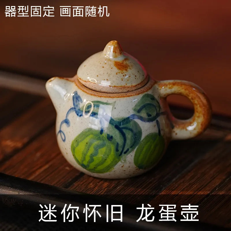 Hand-Painted Ceramic Teapot