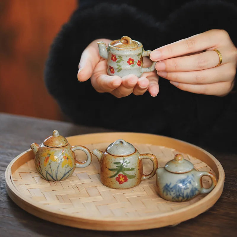 Hand-Painted Ceramic Teapot
