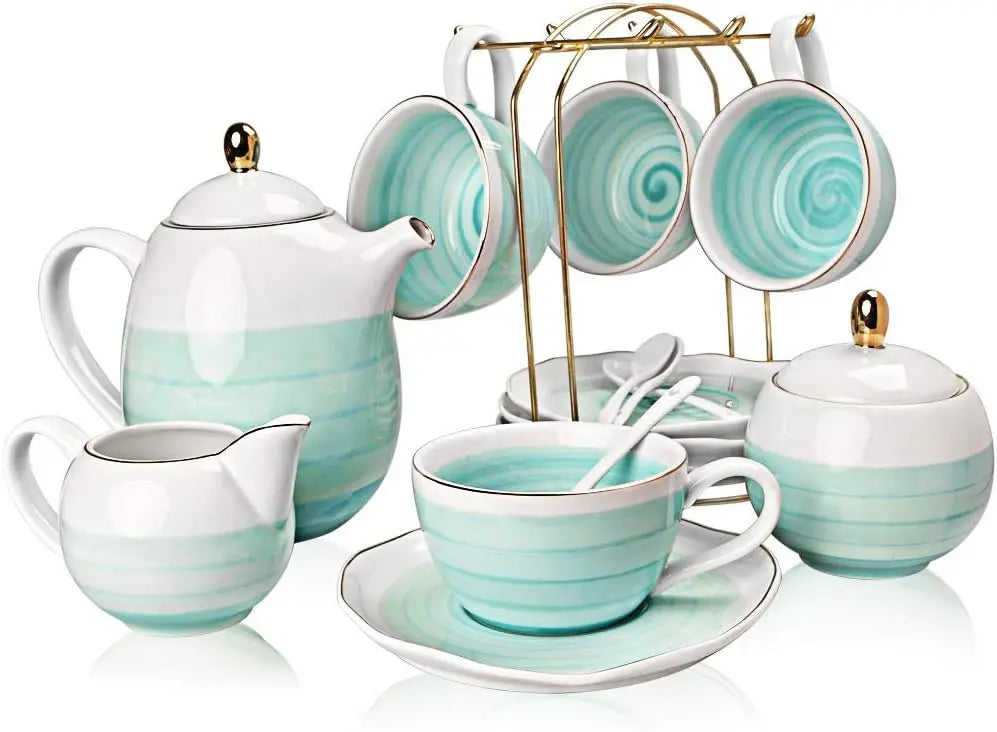 Blue Nature Tea Set (16Pc)