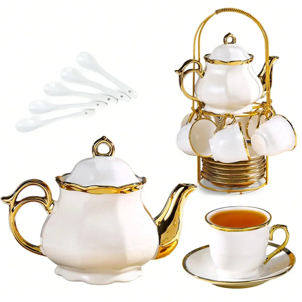 Gold Flower Tea Set (20Pc)