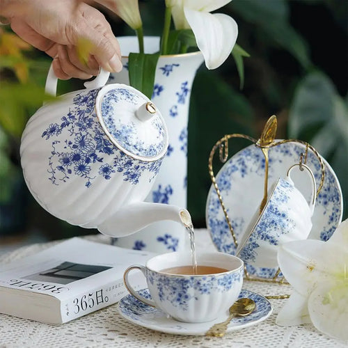 Blue & White Tea Set (4Pc)