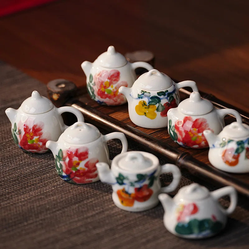 Hand-Painted Ceramic Teapot
