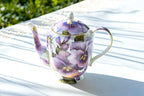 Purple Bone China Tea Set (9Pc)