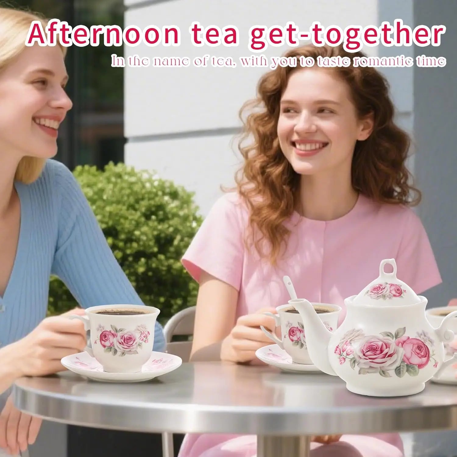 Porcelain Tea Set with Rack (20Pc)
