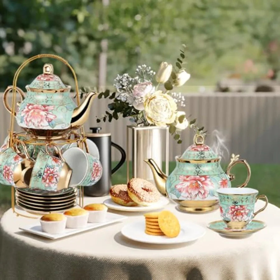 European Floral Tea Set (20Pc)