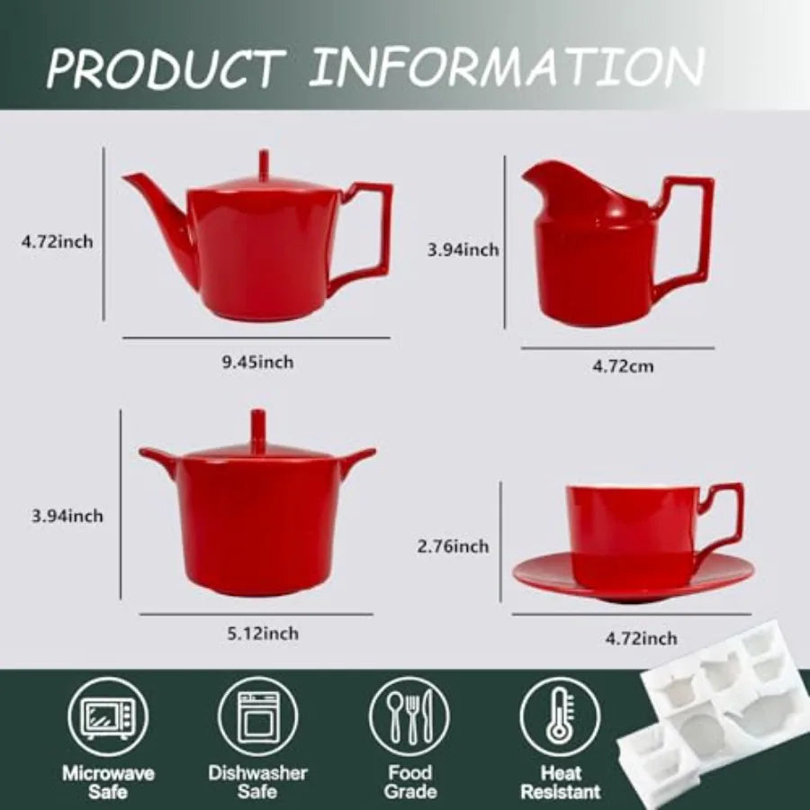 Ceramic Tea Set for 4
