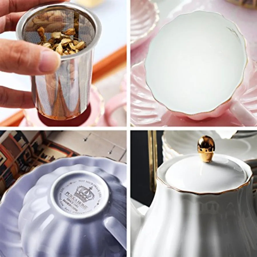 Royal Porcelain Tea Set (6Pc)