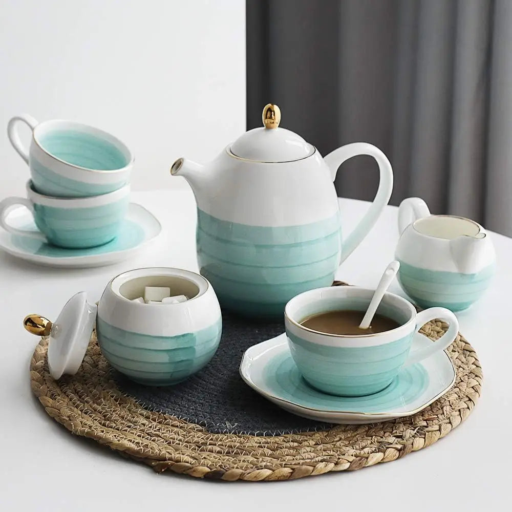Blue Nature Tea Set (16Pc)