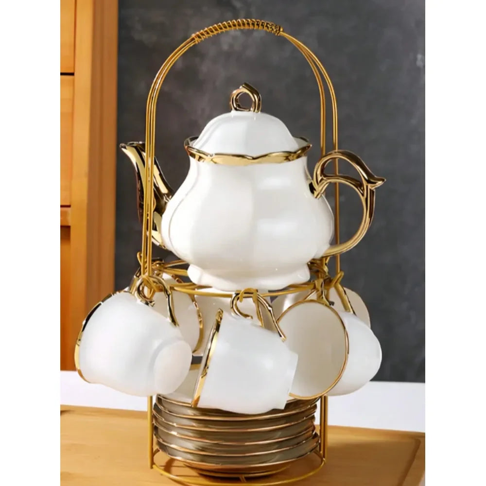 Gold Flower Tea Set (20Pc)