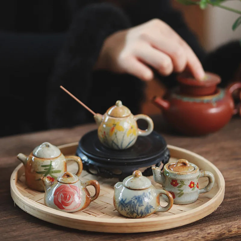 Hand-Painted Ceramic Teapot