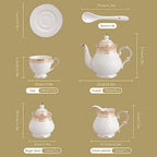 Gold Trim Tea Set (2Pc)