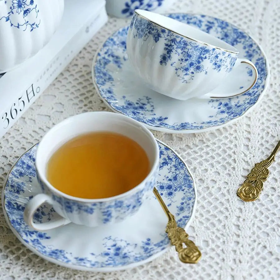 Blue & White Tea Set (4Pc)