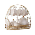 White Ceramic Tea Set (5Pc)