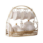 White Ceramic Tea Set (5Pc)