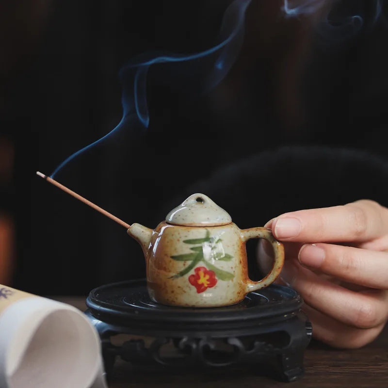 Hand-Painted Ceramic Teapot