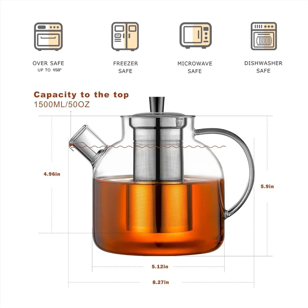 Glass Teapot with Infuser (1500ml)