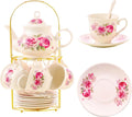 Porcelain Tea Set with Rack (20Pc)
