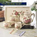 Vintage Rose Tea Set (4Pc)