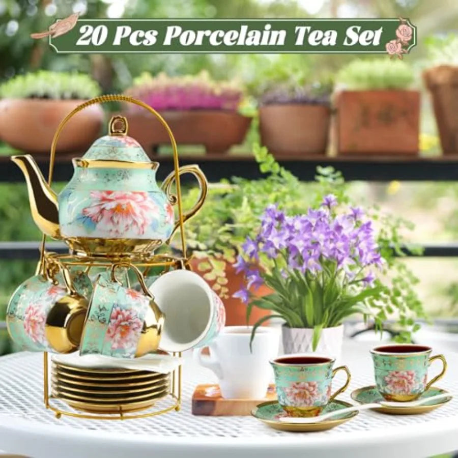 European Floral Tea Set (20Pc)
