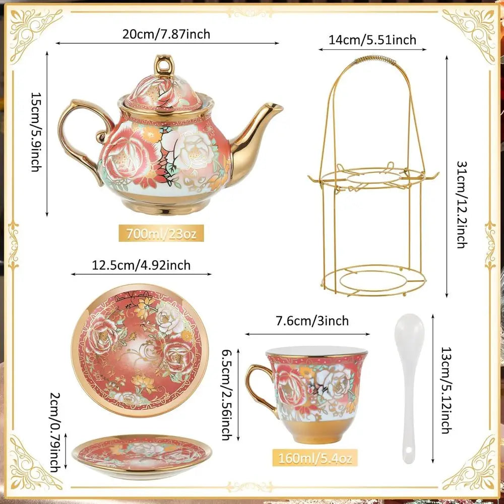 European Porcelain Tea Set (20Pc)