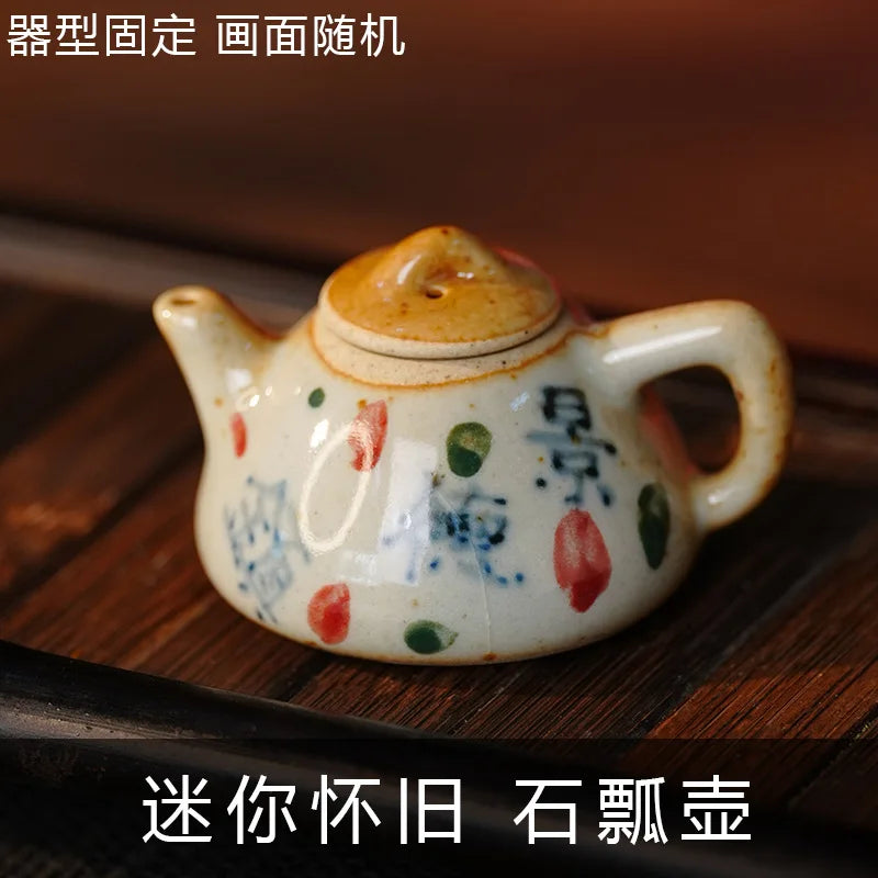 Hand-Painted Ceramic Teapot