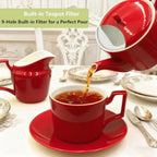 Ceramic Tea Set for 4