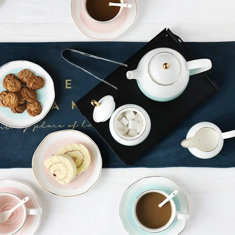 Blue Nature Tea Set (16Pc)