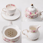 Gold Trim Tea Set (2Pc)