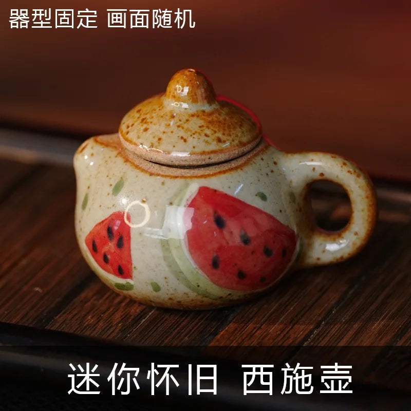 Hand-Painted Ceramic Teapot