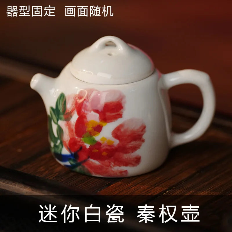 Hand-Painted Ceramic Teapot