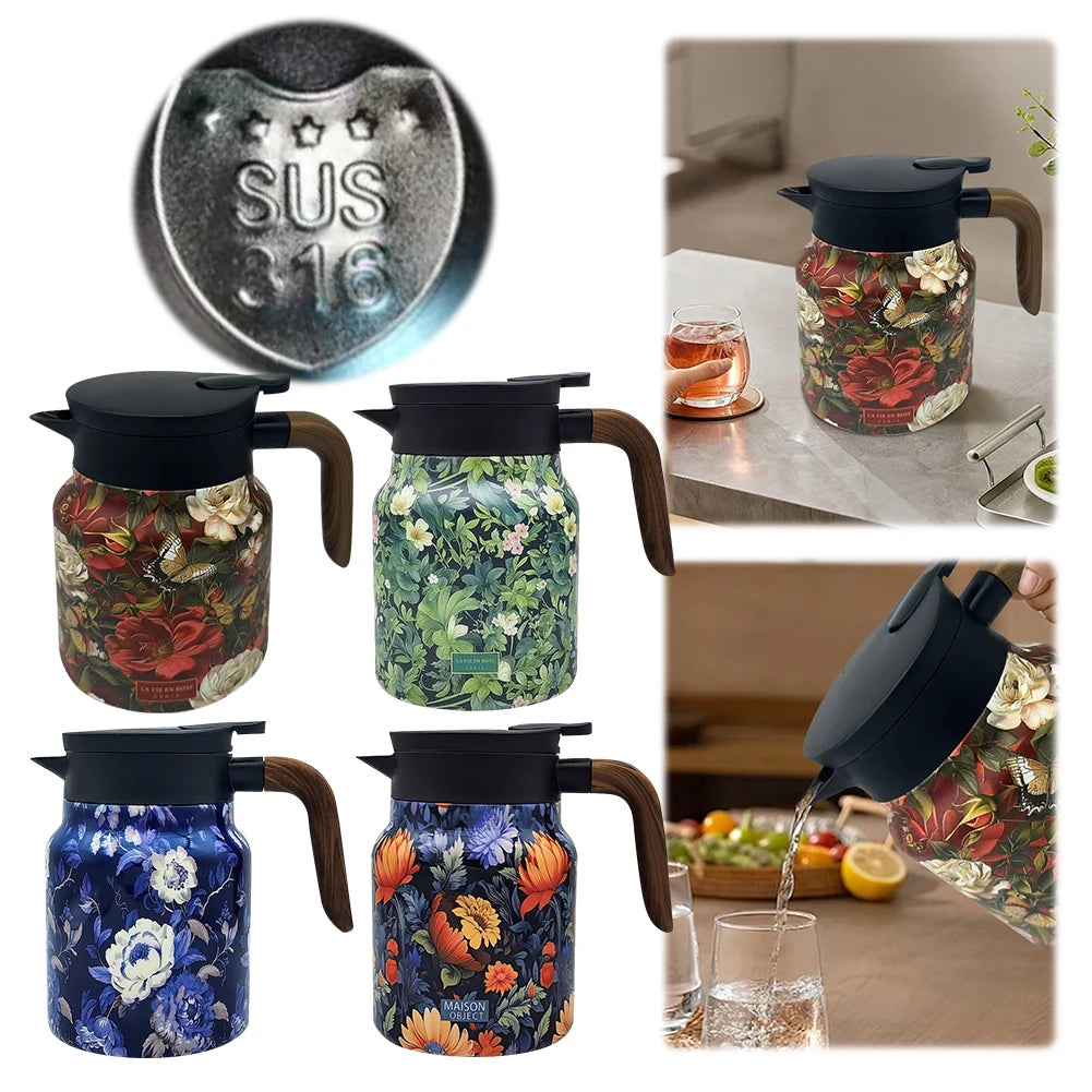Vintage Floral Tea Kettle (1L)