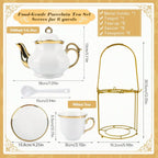 Gold Flower Tea Set (20Pc)