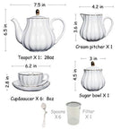 Royal Porcelain Tea Set (6Pc)