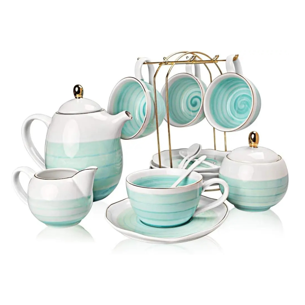 Blue Nature Tea Set (16Pc)